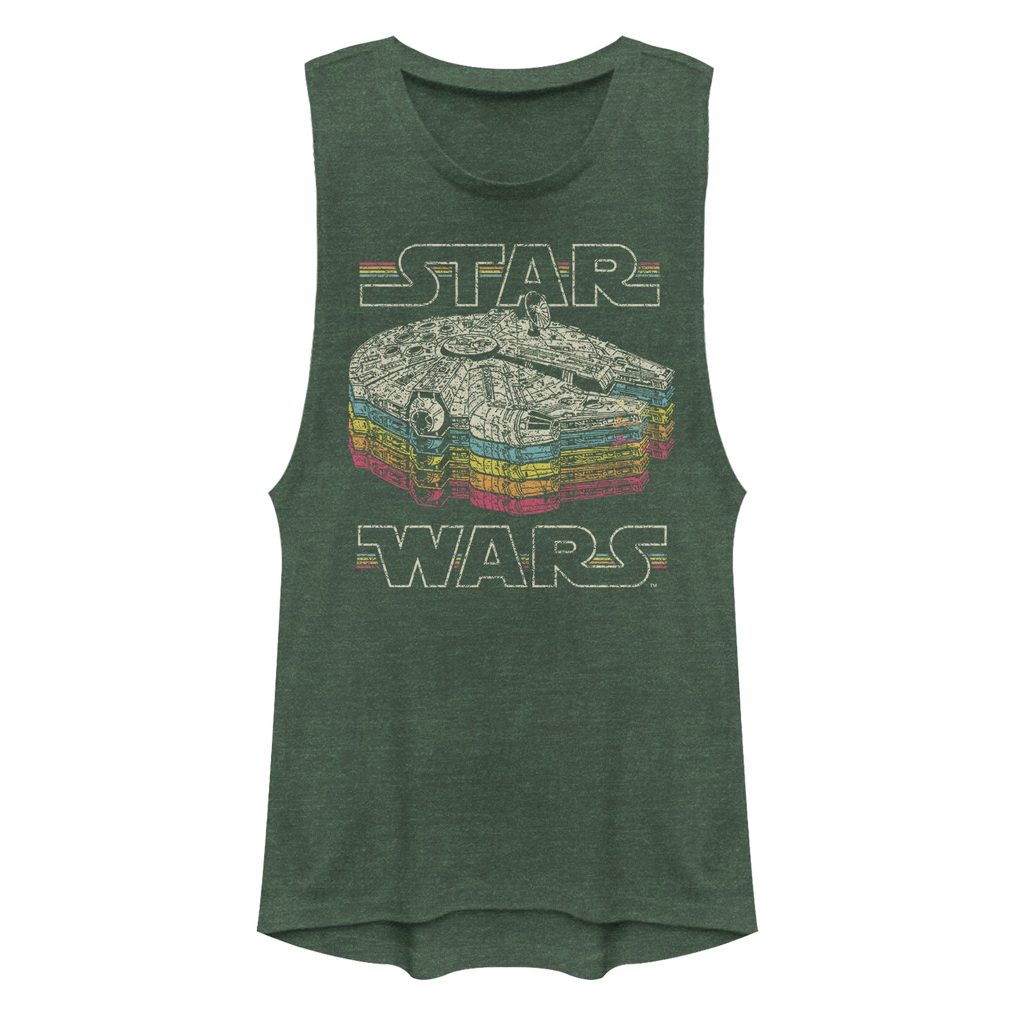 Junior's Star Wars Retro Color Muscle Tee