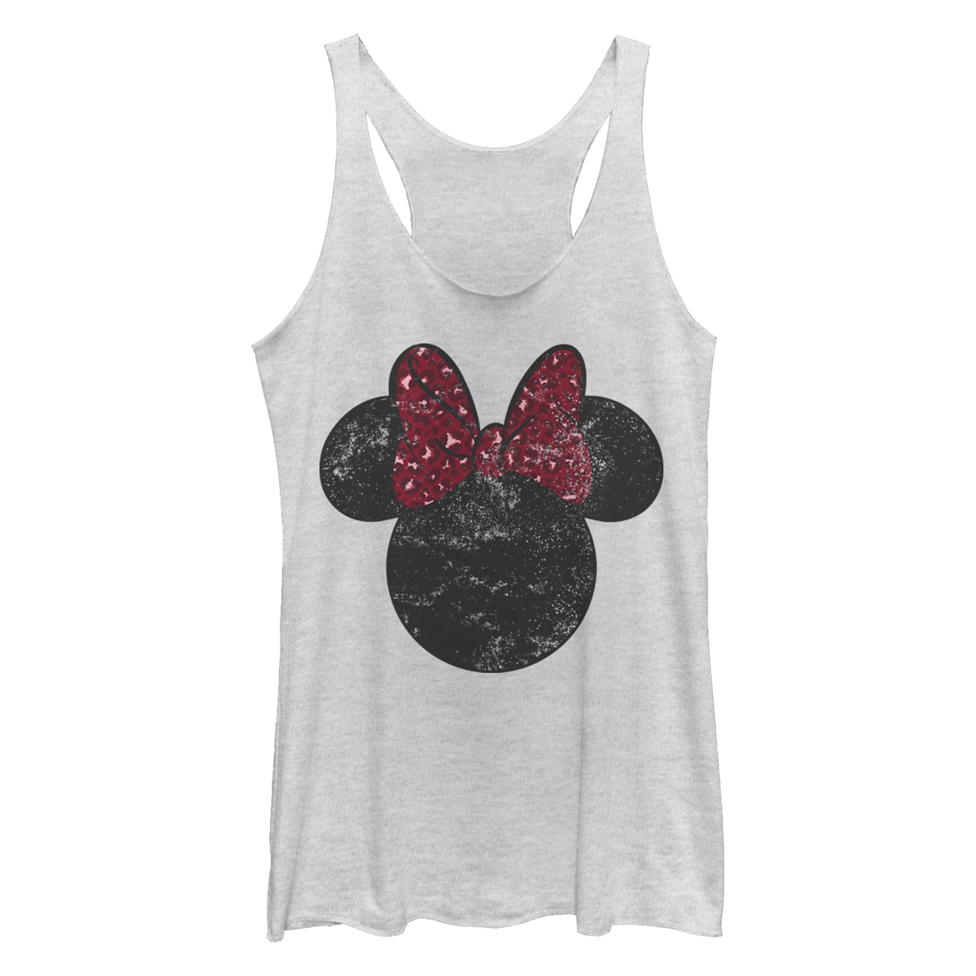 Junior's Disney Minnie Leopard Bow Tank Top