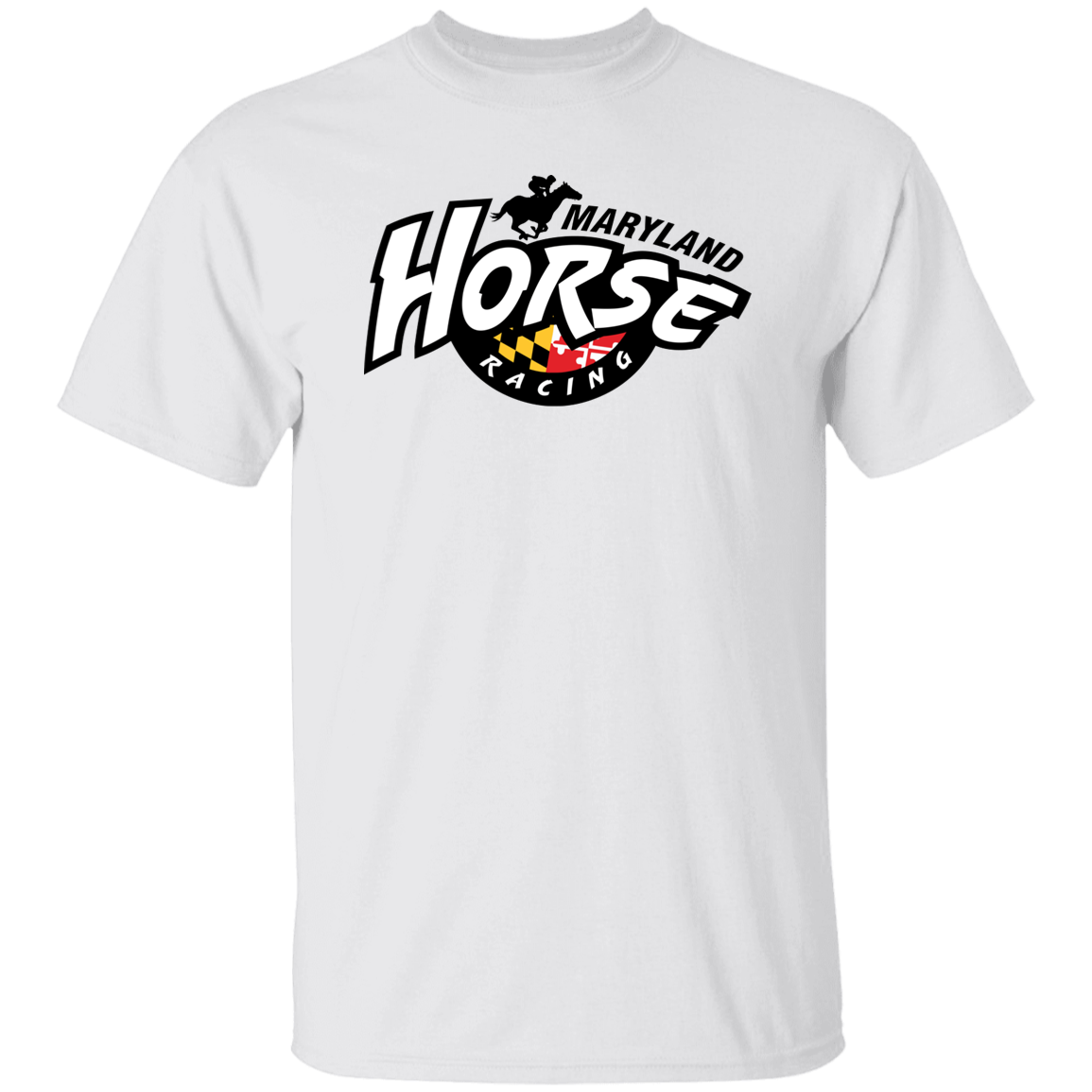 horse racing t shirt white