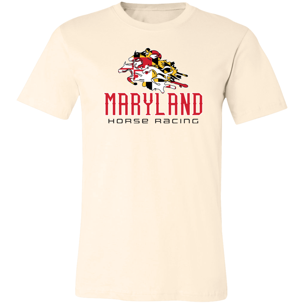 Maryland Flag Horse Racing Tshirt