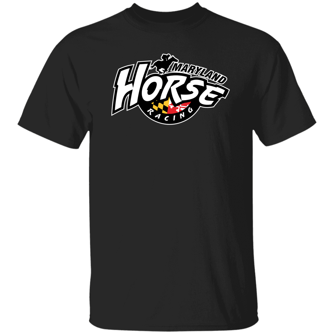 horse racing t shirt black