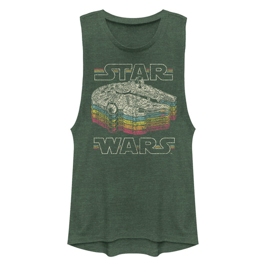 Junior's Star Wars Retro Color Muscle Tee