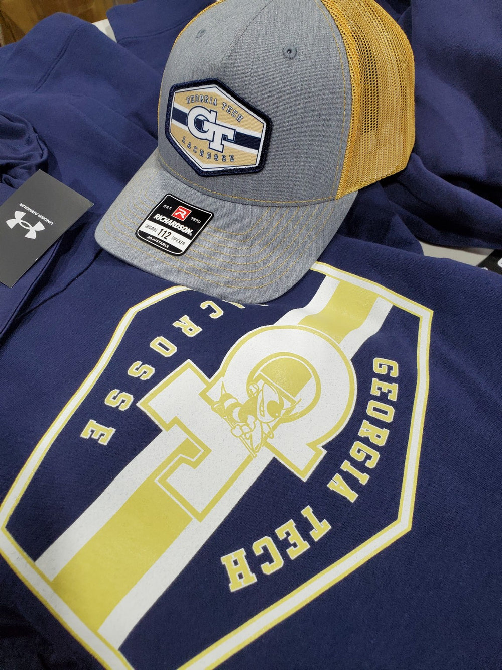 Lacrosse print and embroidery