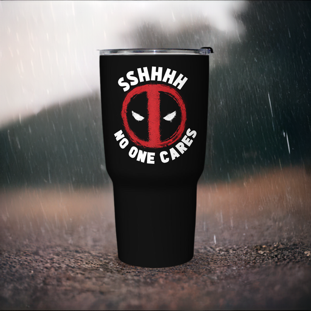 Drinkware Marvel Deadpool No One Cares 27oz Stainless Steel Bottle