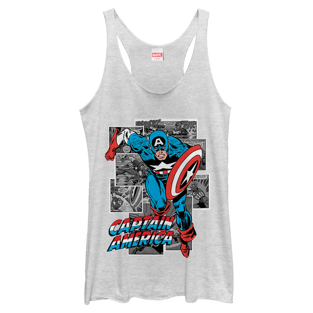 Junior's Marvel Comic Cap Tank Top