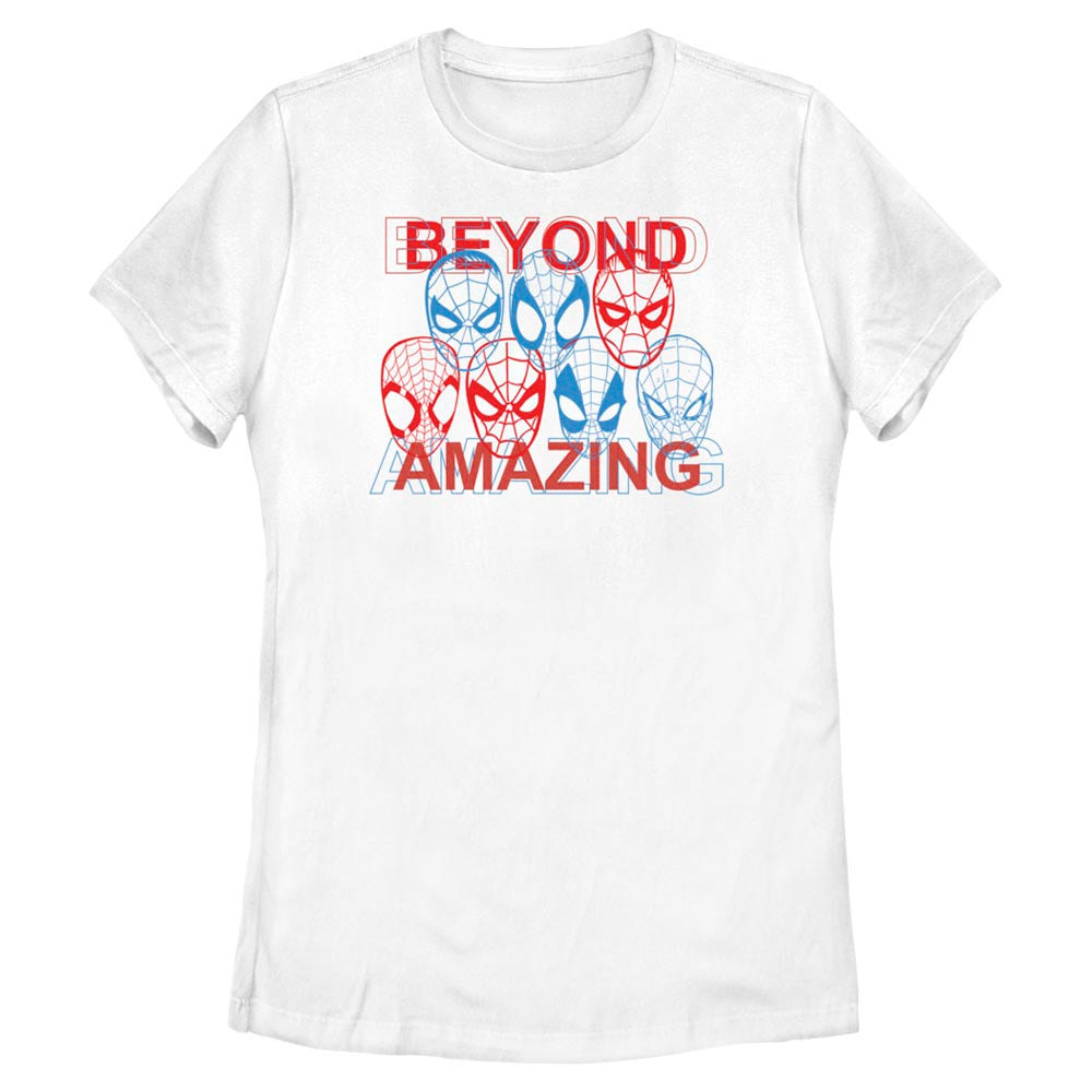 Women's Marvel Spider-Man Beyond Amazing SPIDEY MASKS AMAZING T-Shirt